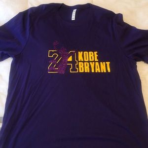 New custom made Men Kobe Bryant glitter T Shirt XL